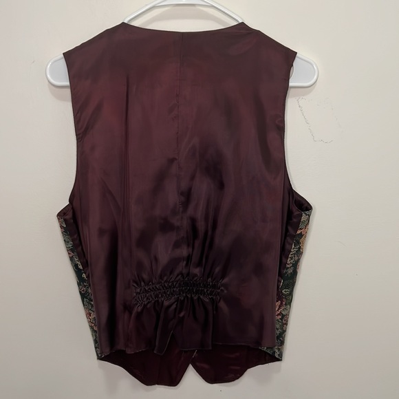 Vintage Northern Tradition Floral Tapestry Vest Waistcoat Size Large - Picture 4 of 12
